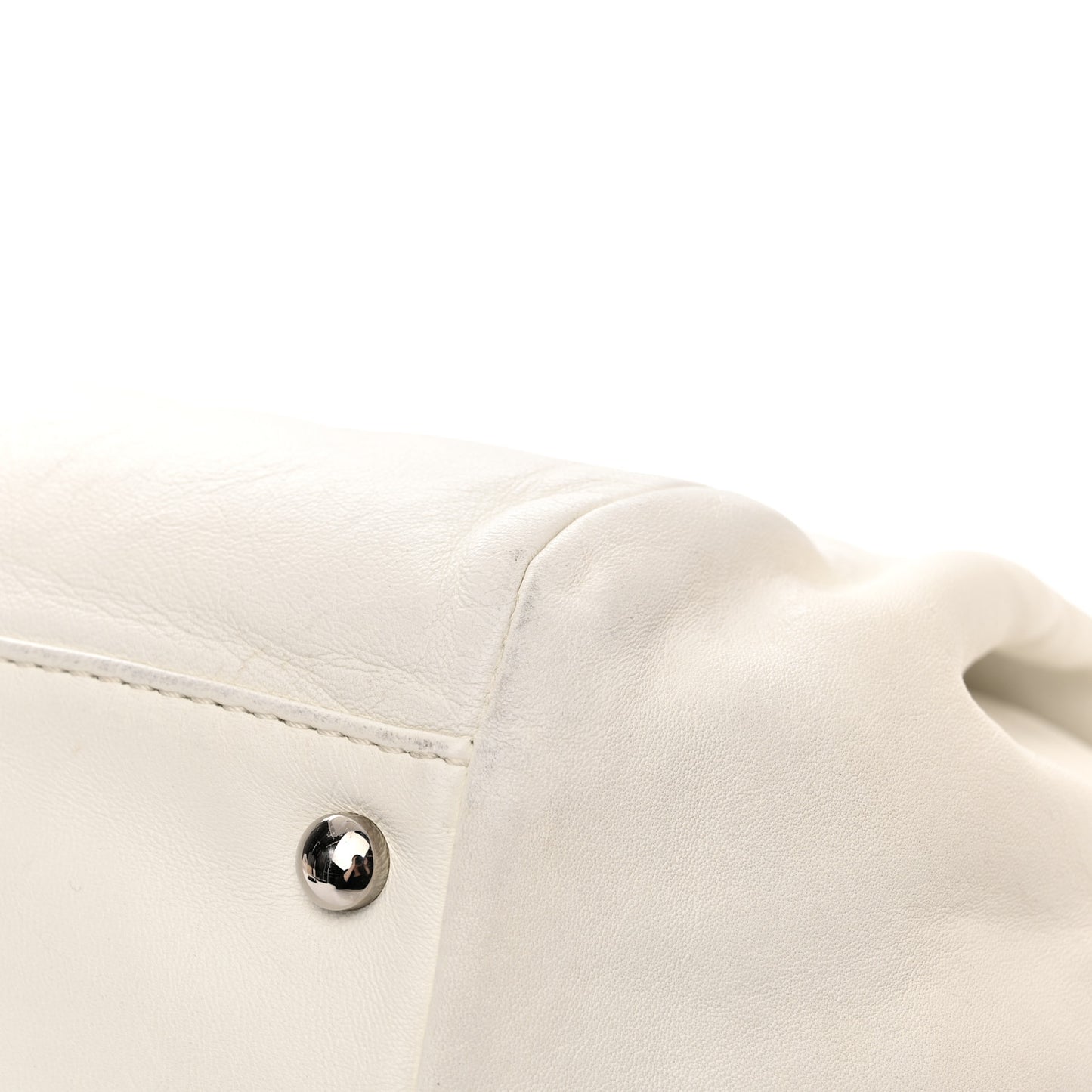 Lambskin Sensual Accordion Flap White