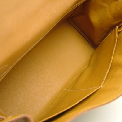 Hermes Barenia Toile Kelly 35 Handbag Khaki 8 of 12