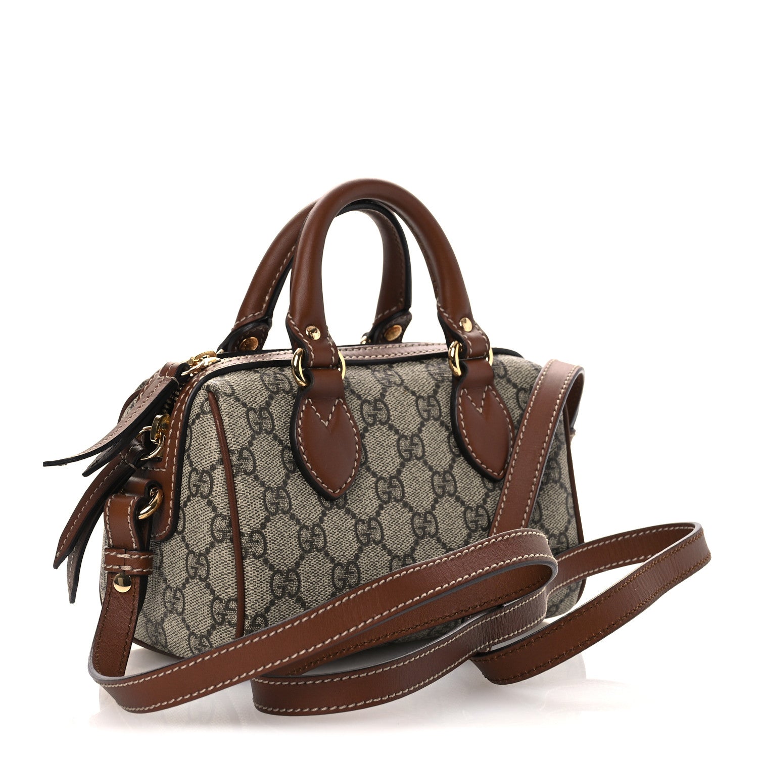 Gucci GG Supreme Monogram Mini Boston Beige Tuscany 3 of 10