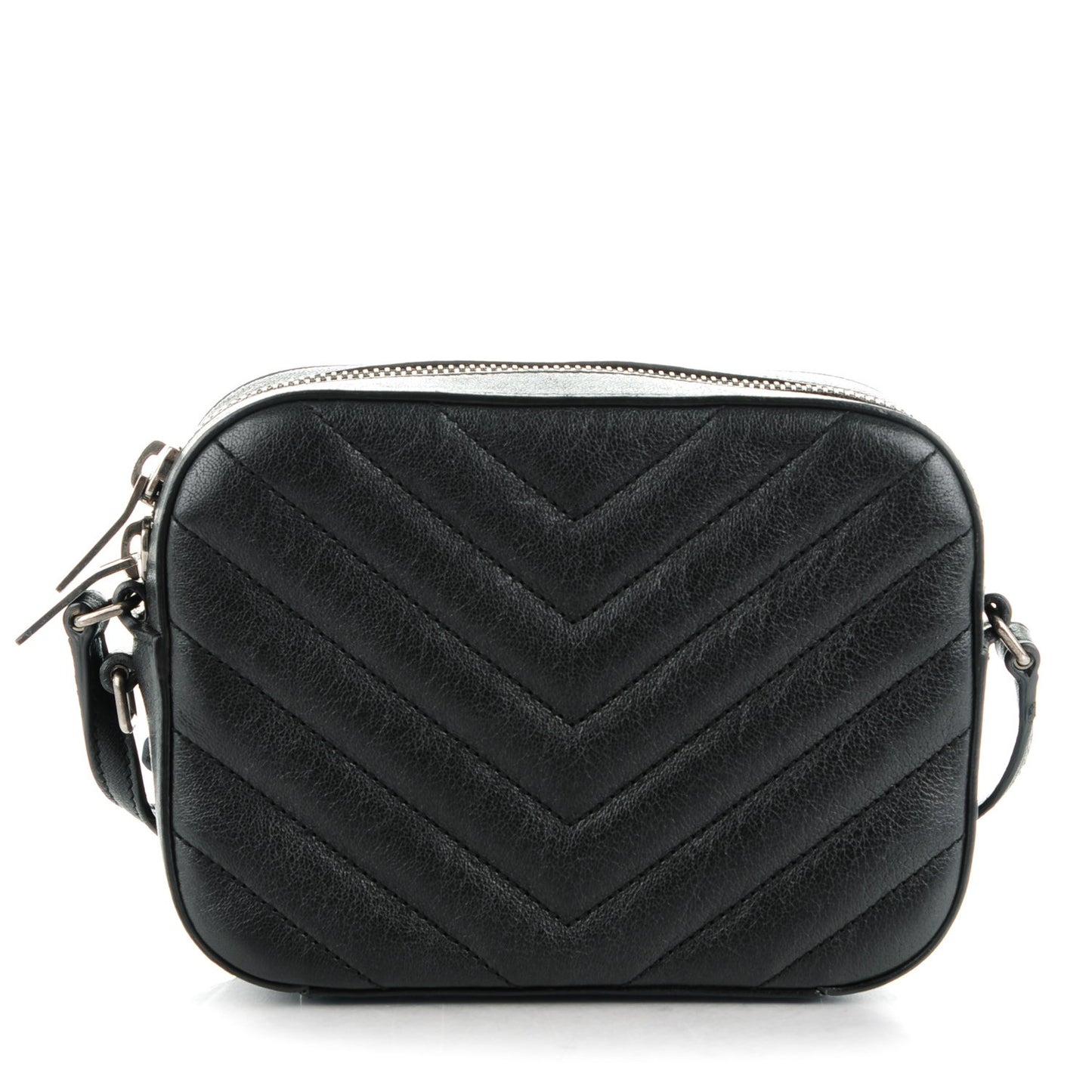 Sheepskin Chevron Small Camera Bag Black