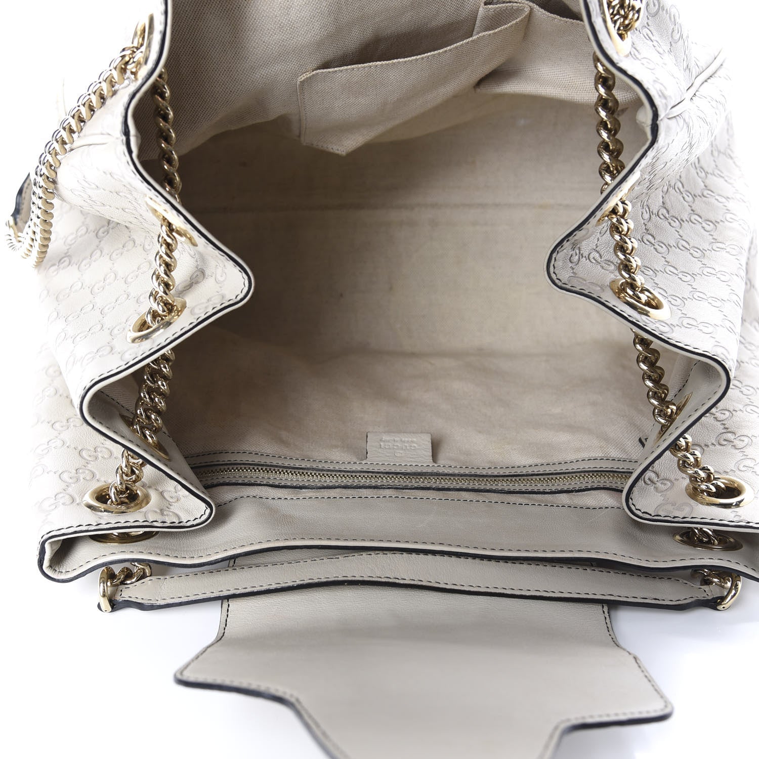 Gucci Guccissima Signature Medium Emily Shoulder Bag Mystic White 5 of 20