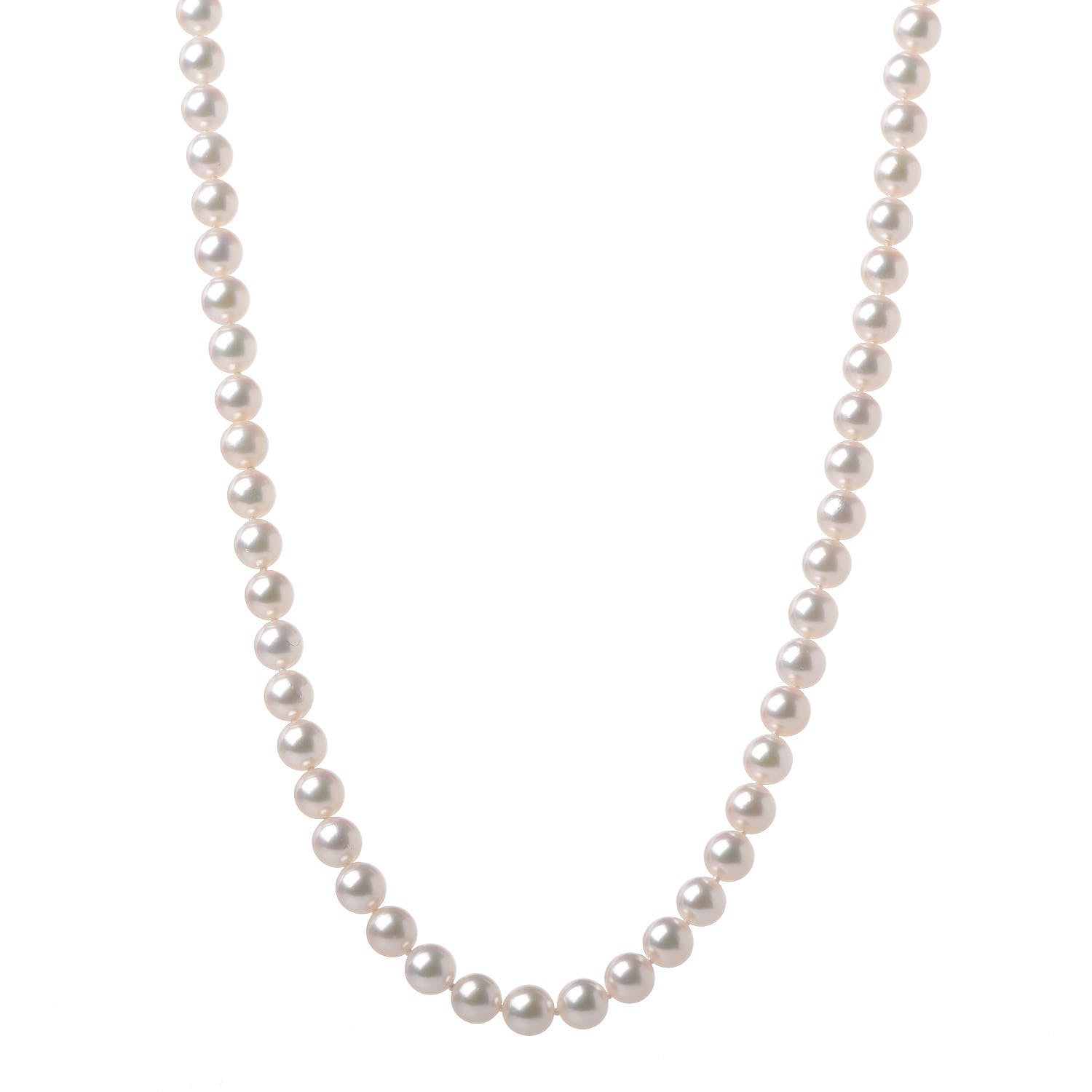 Mikimoto 18K Yellow Gold Akoya Pearl 6mm Strand Necklace 18 1 of 5