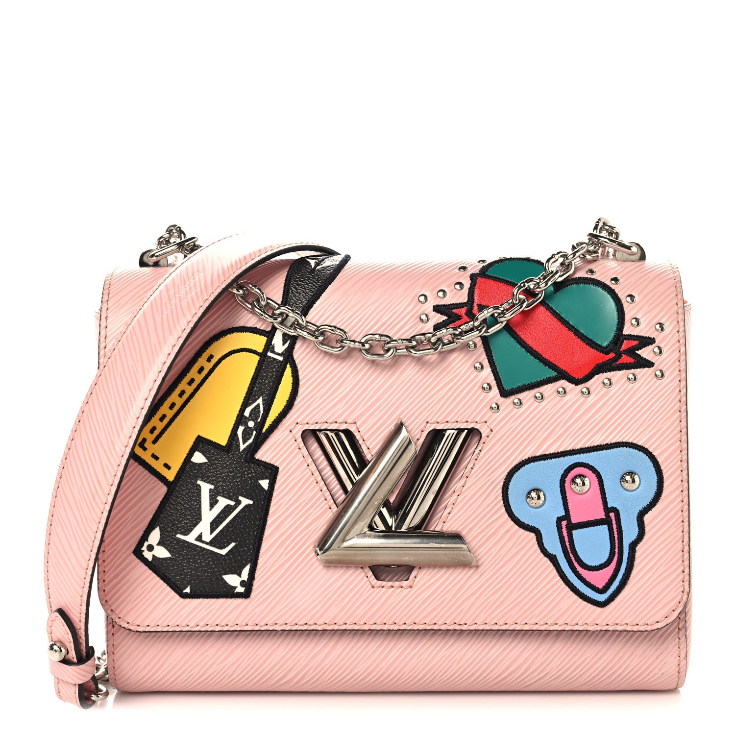 Louis Vuitton Epi Travel Stickers Twist Shoulder Bag Rose Ballerine 1 of 9