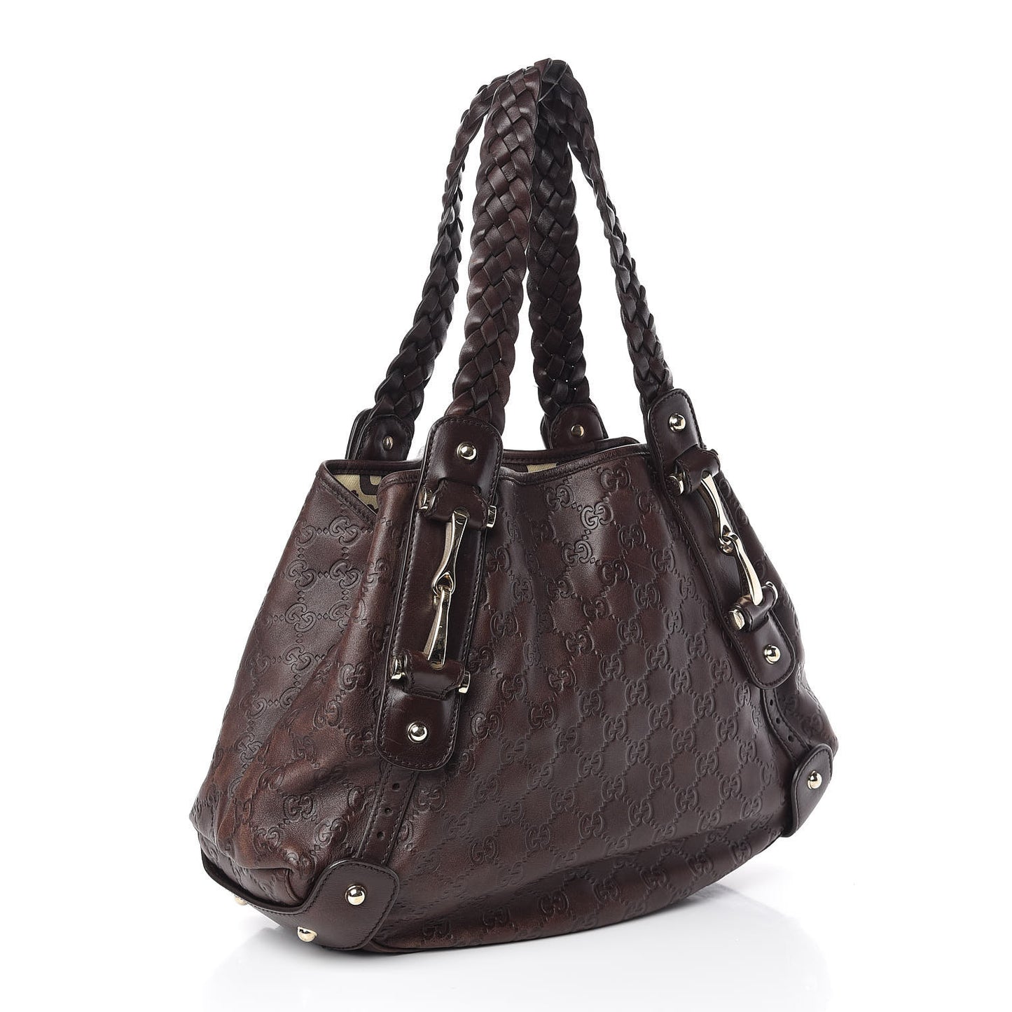 Guccissima Small Pelham Shoulder Bag Chocolate