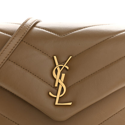 Saint Laurent Calfskin Y Quilted Monogram Toy Loulou Crossbody Bag Natural Tan 8 of 10