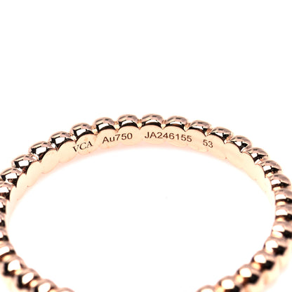 Van Cleef & Arpels 18K Rose Gold Small Perlee Ring 53 6.5 4 of 6