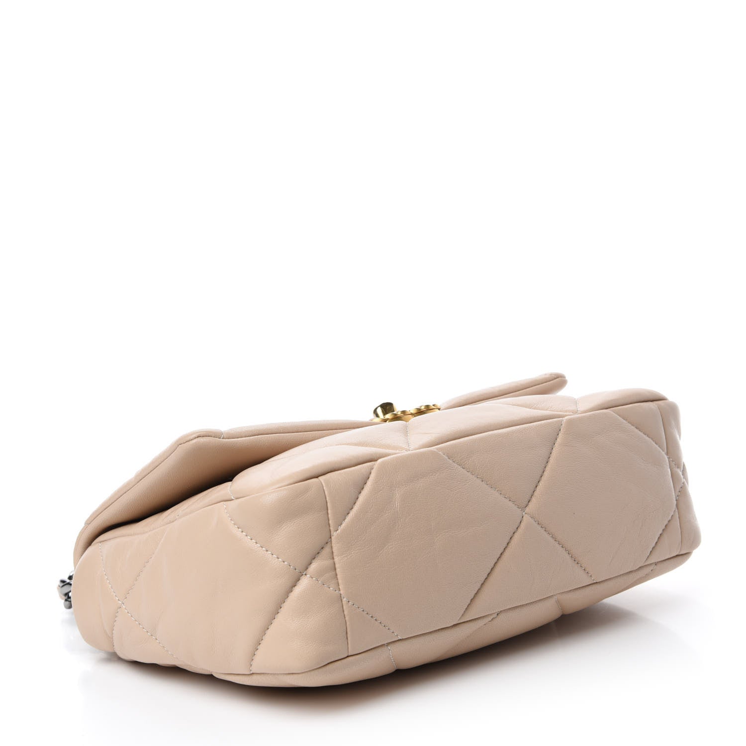 Chanel Lambskin Quilted Medium 19 Flap Beige 4 of 11