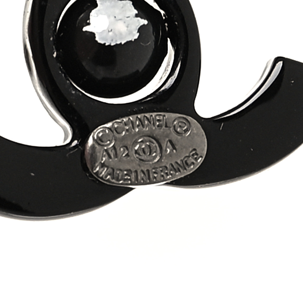 Resin CC Mademoiselle Earrings Black