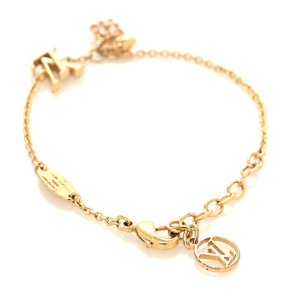 Louis Vuitton Metal Crystal Loulougram Bracelet Gold 3 of 6