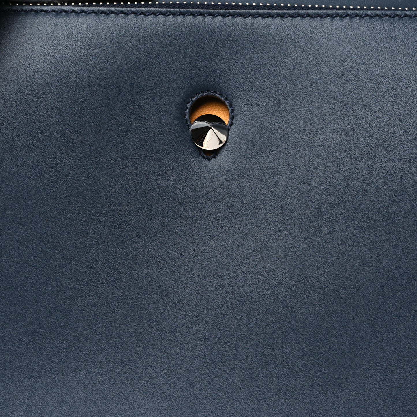 Vitello Baltico Dolce DotCom Satchel Navy Yellow