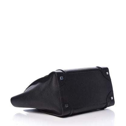 Celine Drummed Calfskin Mini Luggage Black 4 of 12