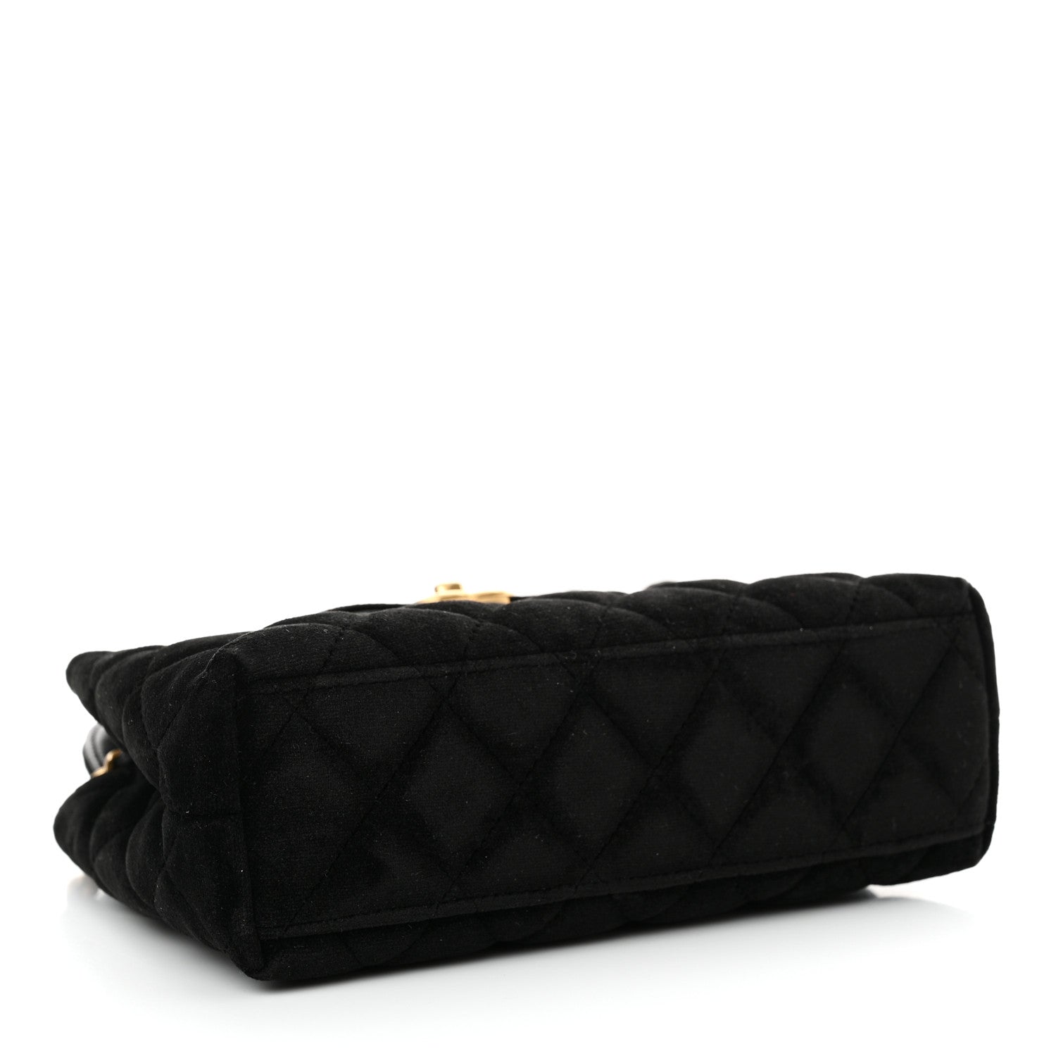 Chanel Velvet Quilted Nano Kelly Shopper Black 4 of 11