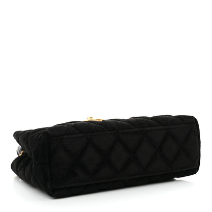 Chanel Velvet Quilted Nano Kelly Shopper Black 4 of 11