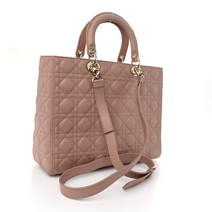 Christian Dior Lambskin Cannage Large Lady Dior Fard 3 of 11