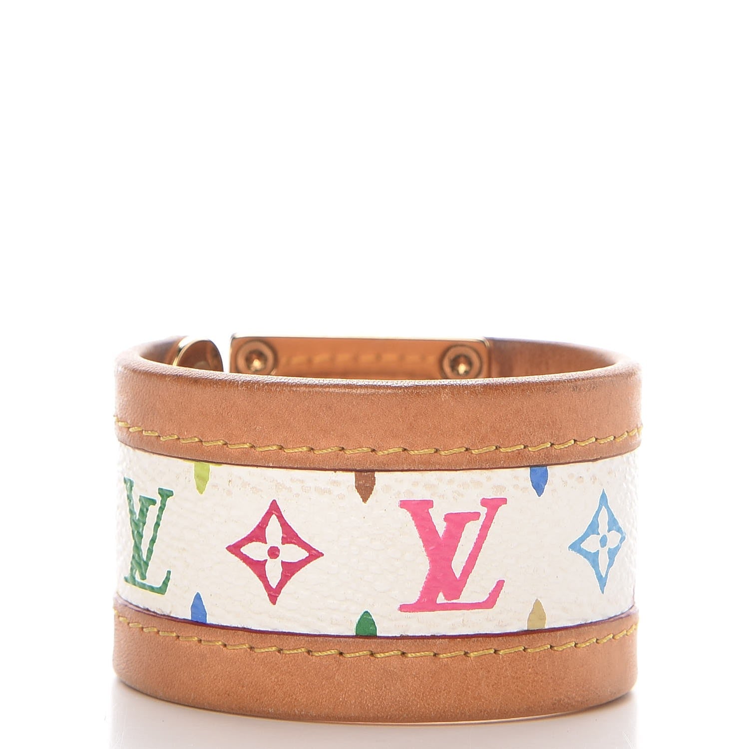 Louis Vuitton Monogram Multicolor S Lock Bracelet White 3 of 8