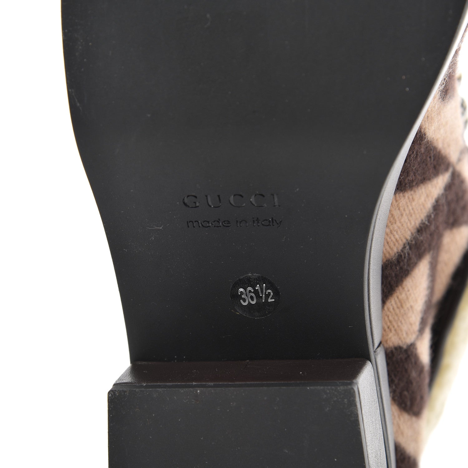 Gucci Wool Faux Shearling G Rhombus Womens Victor Ankle Boots 36.5 Beige Cocoa 7 of 20