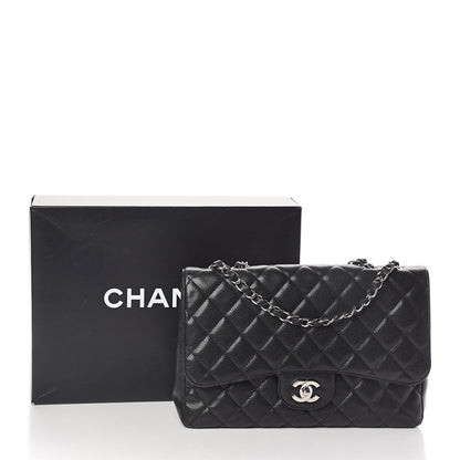 Chanel Caviar Quilted Jumbo Single Flap Black 10 of 10