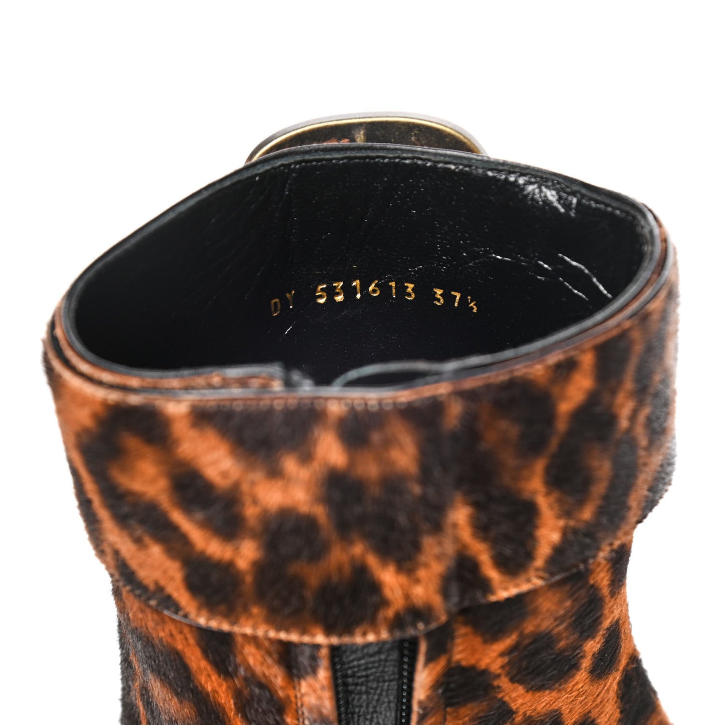 Pony Hair Joplin Buckle Booties 37.5 Naturale