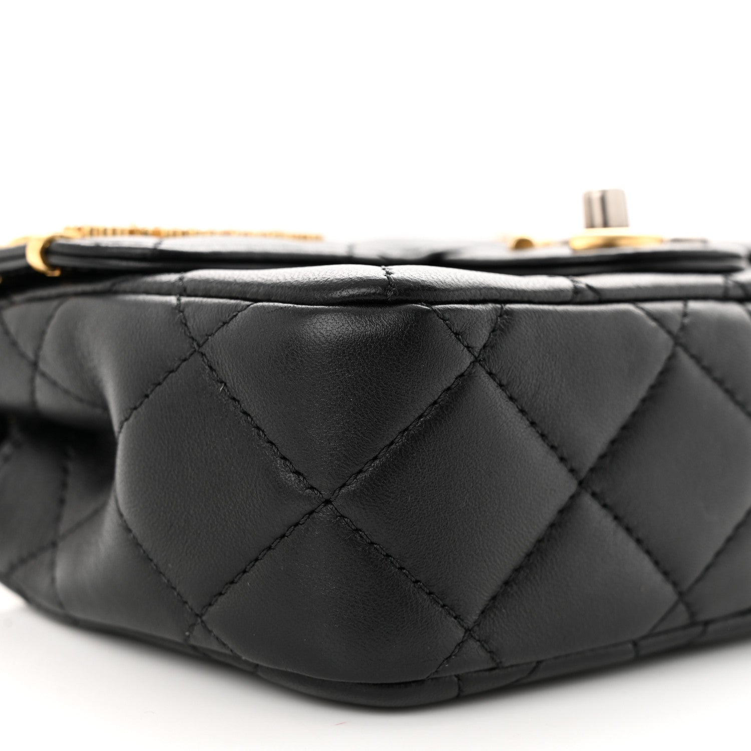 Chanel Lambskin Quilted Mini Coco Clips Single Flap Black 8 of 9