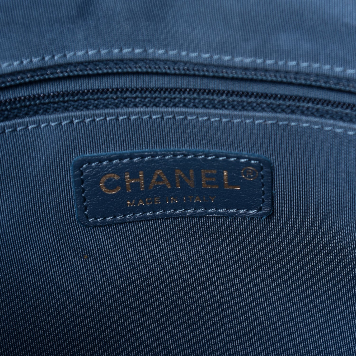 Chanel Calfskin Stitched Large Button Up Hobo Dark Blue 6 of 9