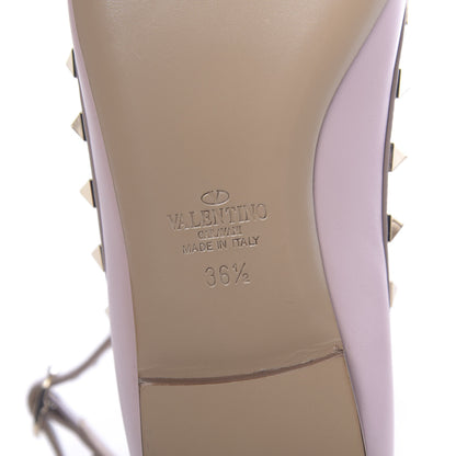 Valentino Garavani Nappa Rockstud Cage Ballerina Flats 36.5 Water Rose Poudre 8 of 10