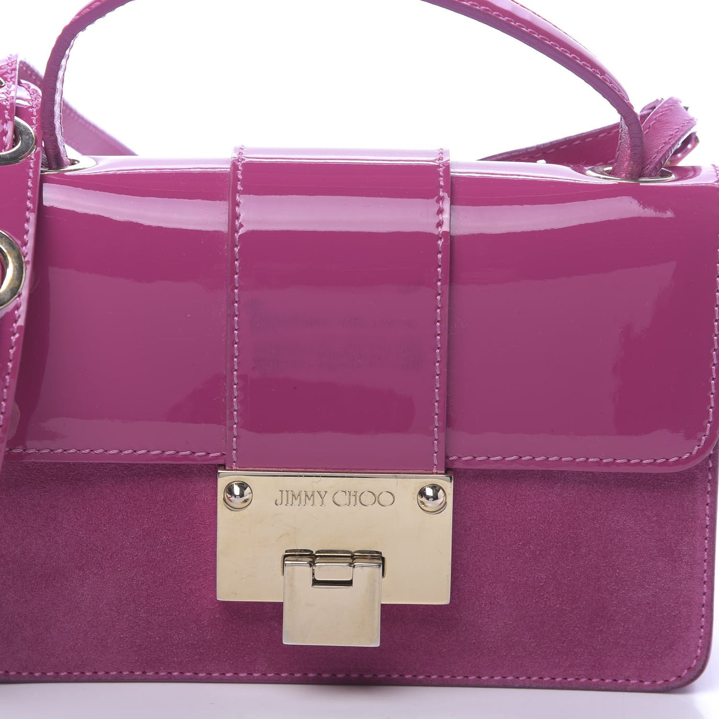 Patent Suede Rebel Crossbody Bag Pink