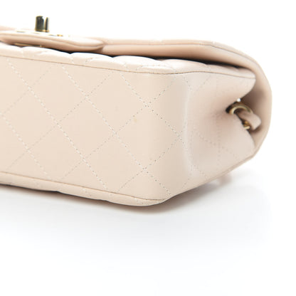 Chanel Lambskin Quilted Mini Rectangular Flap Light Beige 10 of 12