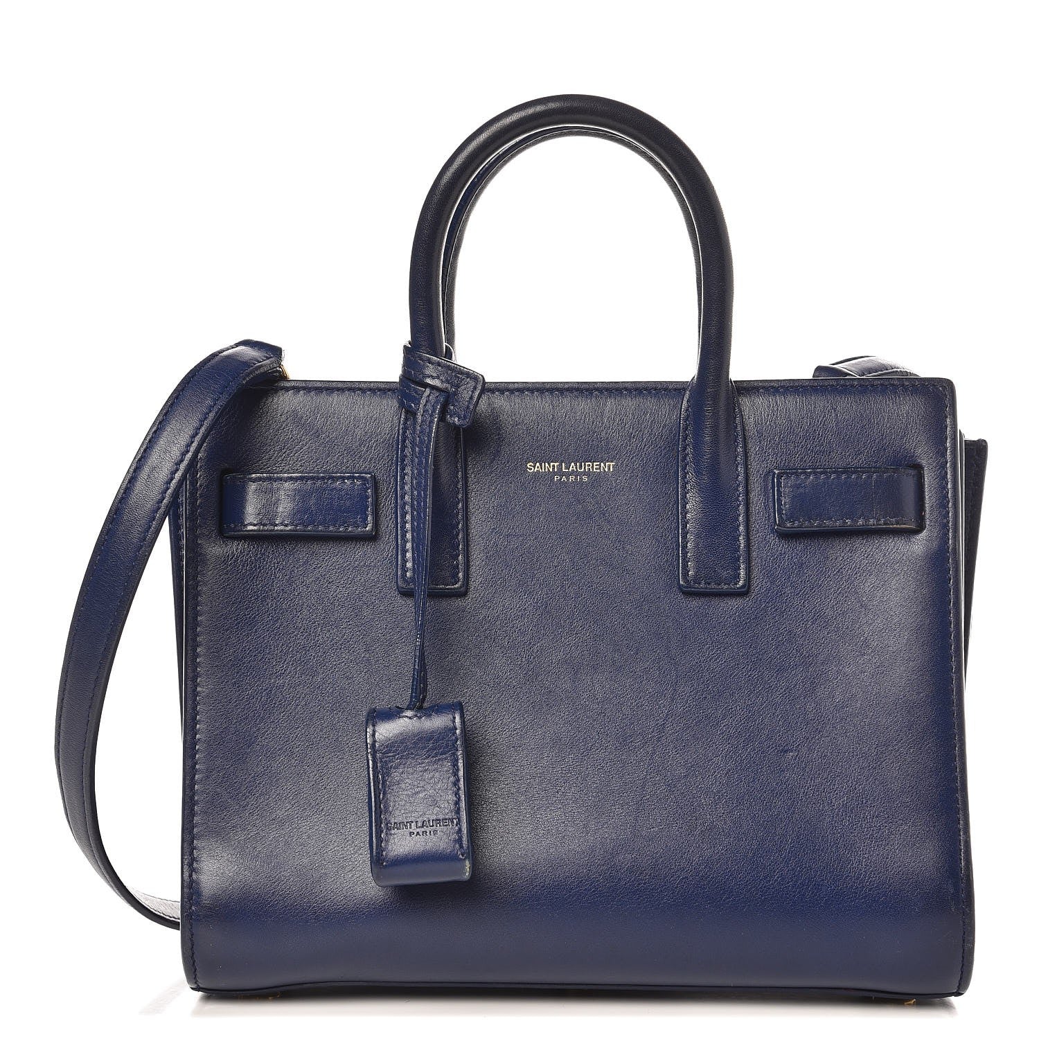 Saint Laurent Calfskin Nano Sac De Jour Dark Blue 1 of 19