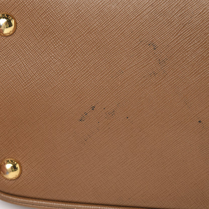 Prada Saffiano Small Galleria Double Zip Tote Caramel 17 of 21