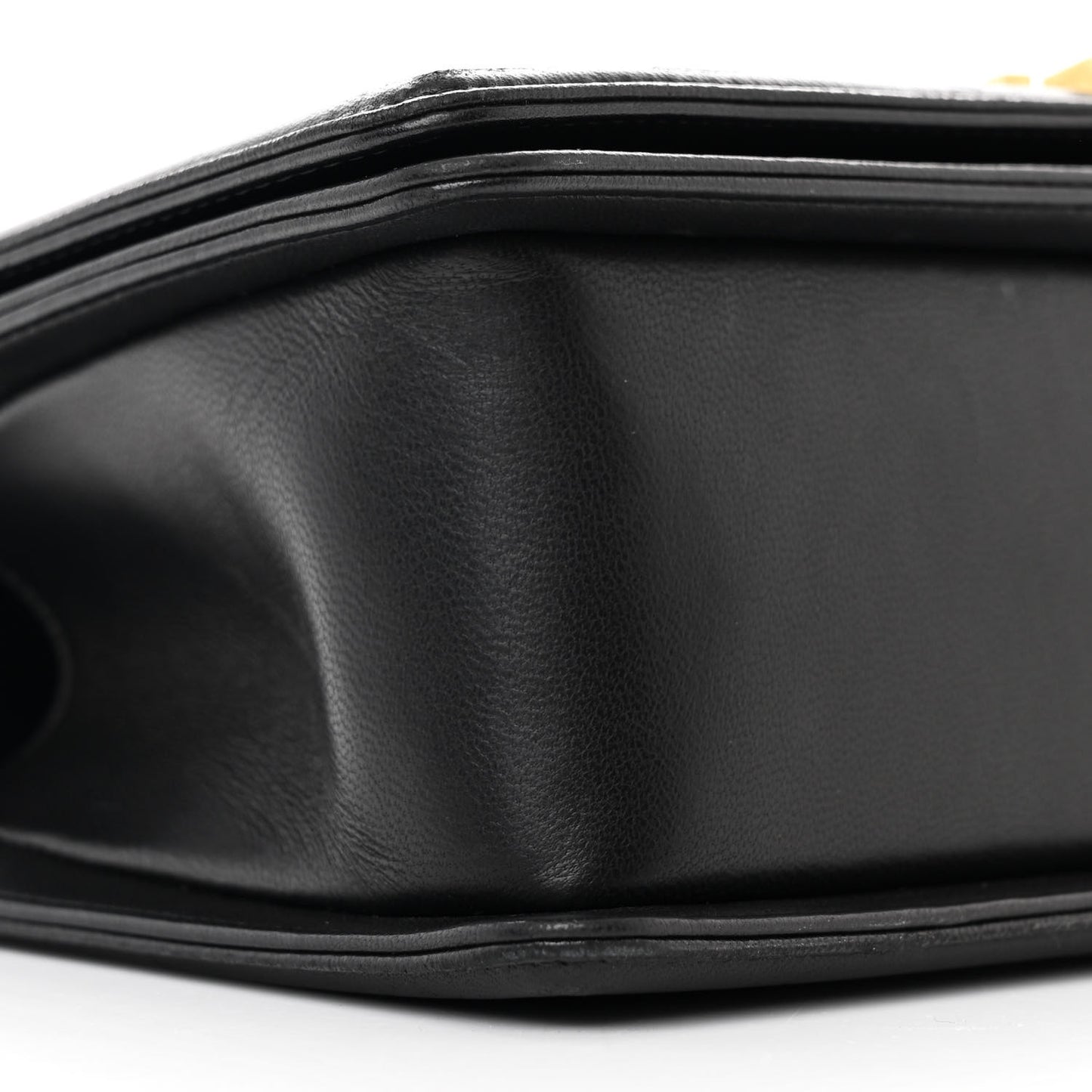 Lambskin Quilted Medium Boy Flap Black