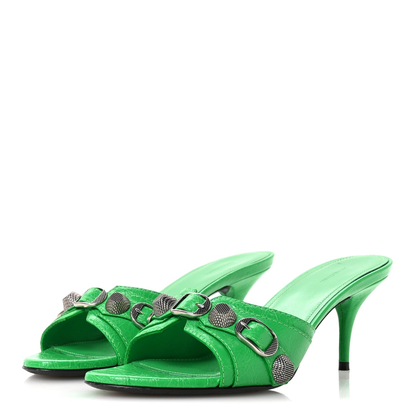 Agneau Arena Cagole 50mm Slide Sandals 37 Vivid Green
