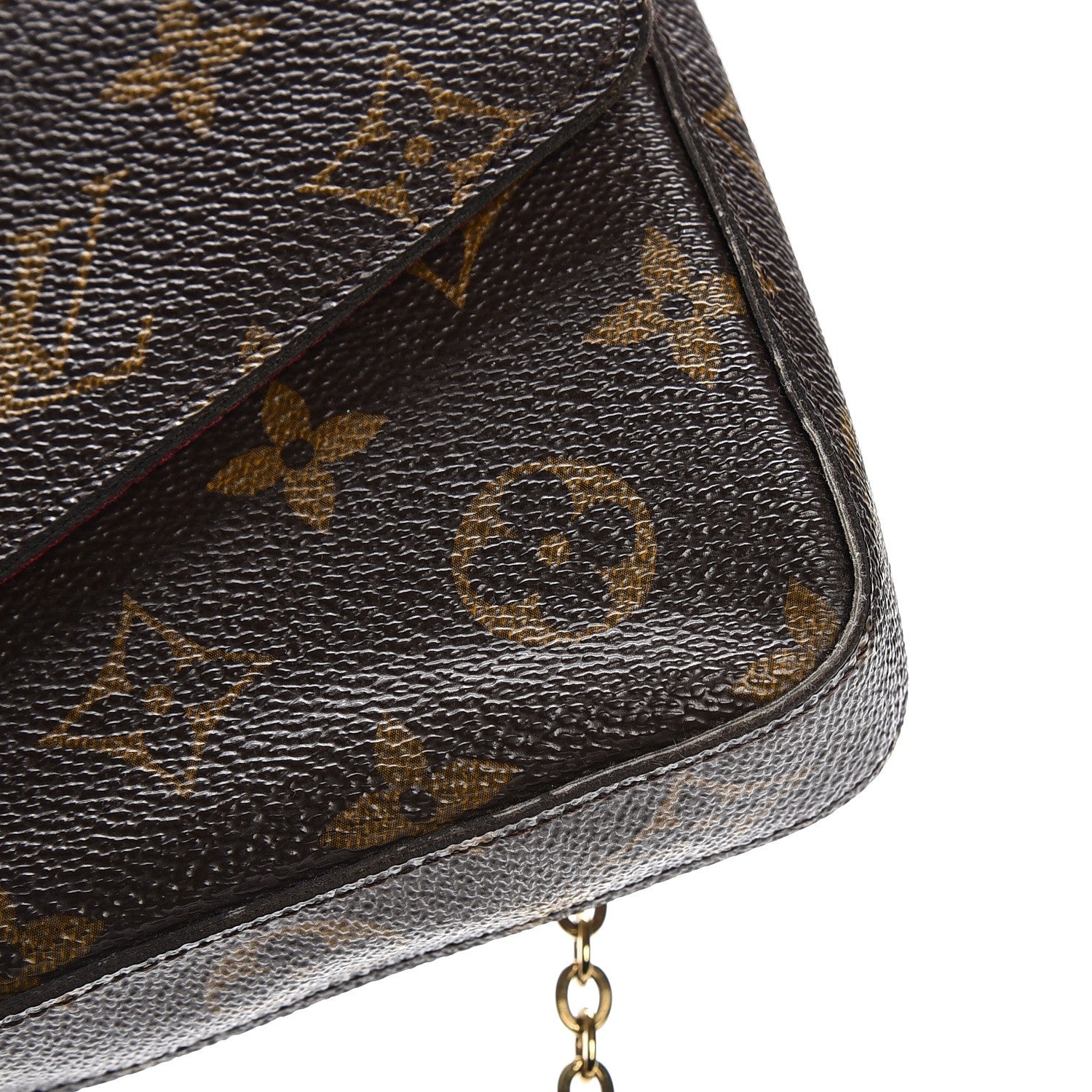Louis Vuitton Monogram Pochette Felicie Chain Wallet Fuchsia 10 of 13