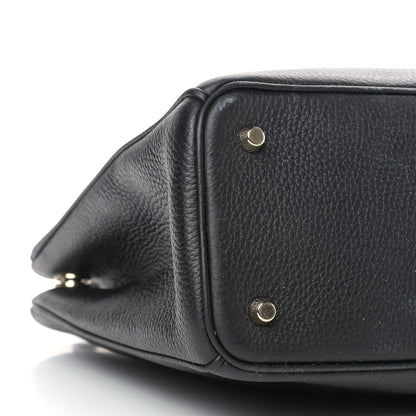Christian Dior Bullcalf Large Diorissimo Tote Black Rose Indien 8 of 10