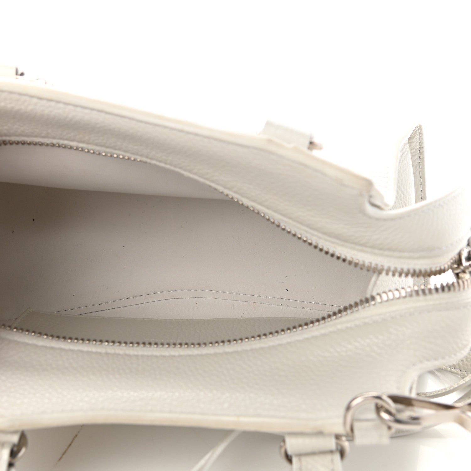 Balenciaga Grained Calfskin Neo Classic Silver Hardware Mini City White 5 of 11