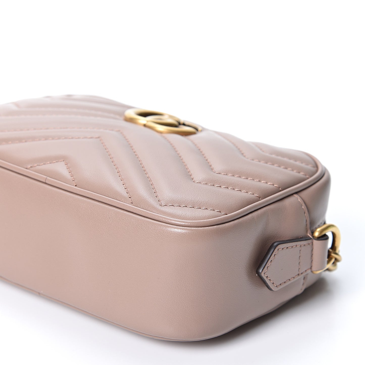 Calfskin Matelasse Mini GG Marmont Chain Shoulder Bag Porcelain Rose