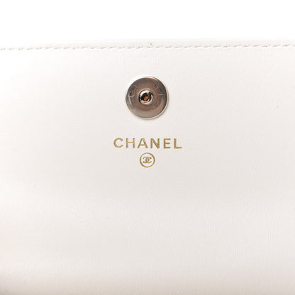 Chanel Calfskin Quilted Maxi Pearls Clutch With Chain White 8 of 10