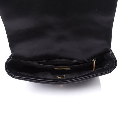 Chanel Satin Quilted Medium Chanel 19 Flap Black 6 of 11