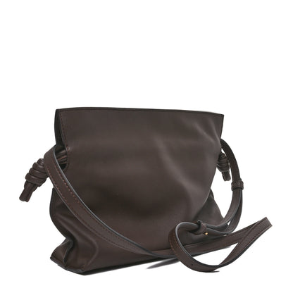 Loewe Calfskin Mini Flamenco Knot Clutch Chocolate 3 of 10