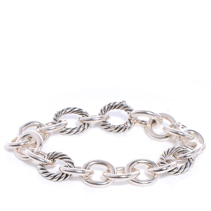 David Yurman Sterling Silver 12mm Large Oval Link Bracelet 1 of 5