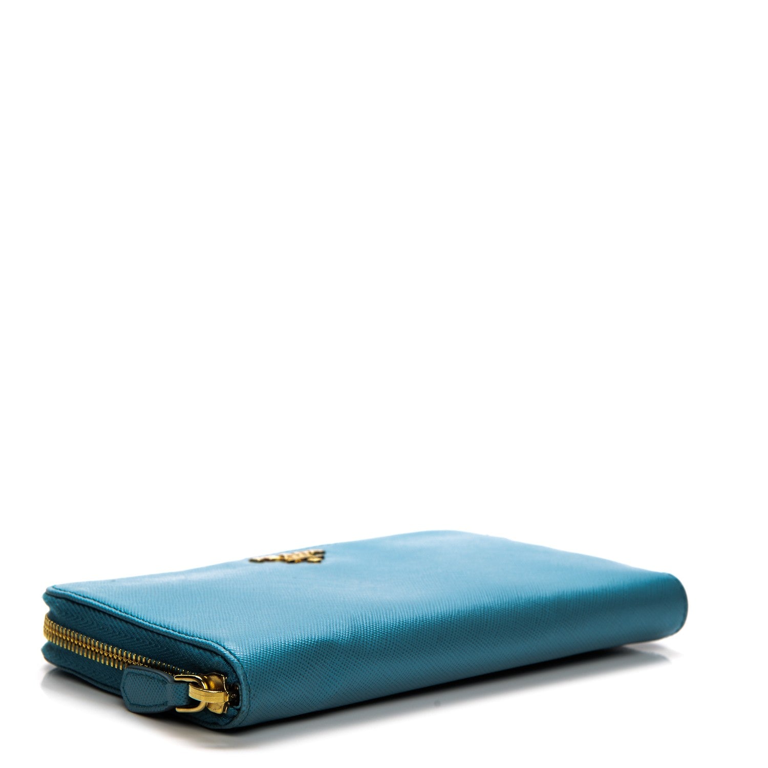 Prada Saffiano Metal Zip Around Wallet Voyage 4 of 9