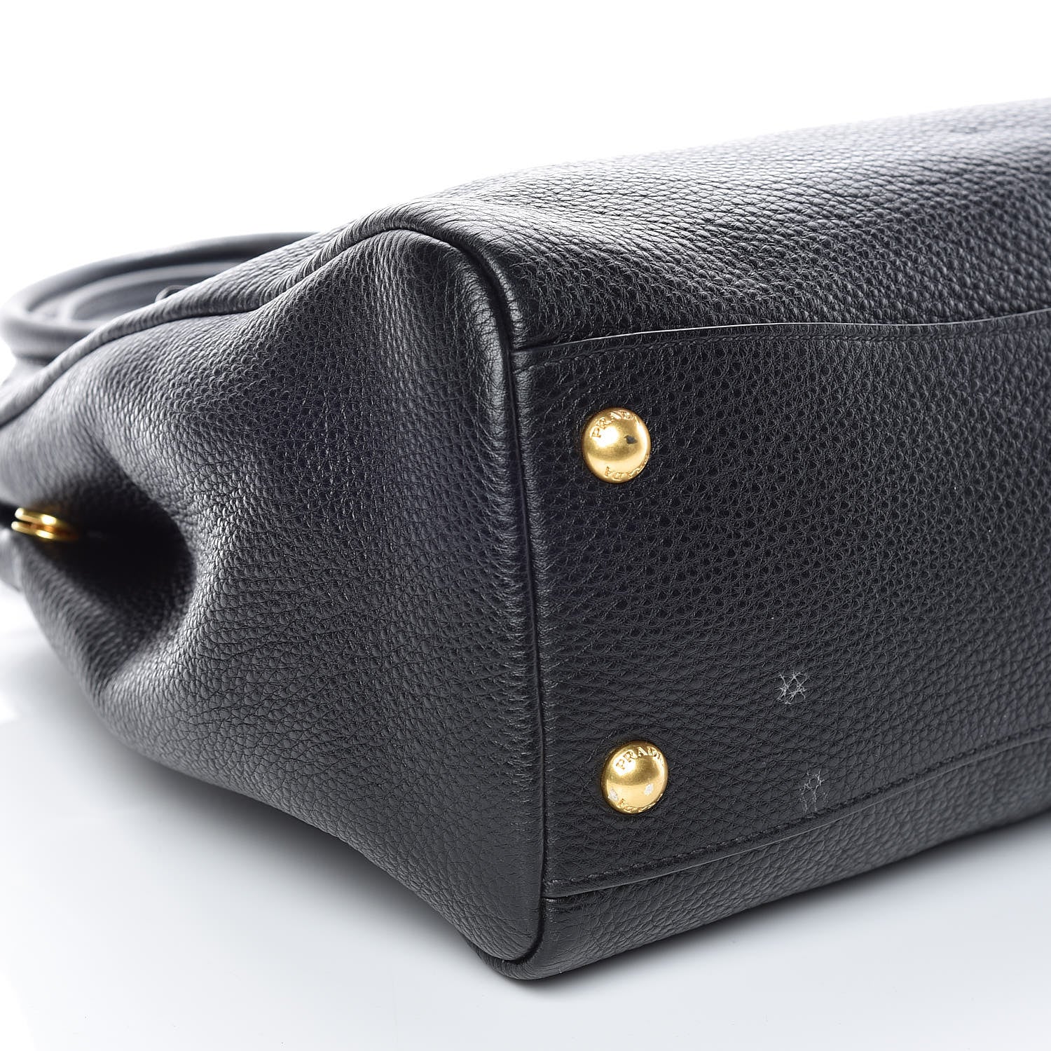 Prada Vitello Daino Top Handle Bag Black 5 of 11