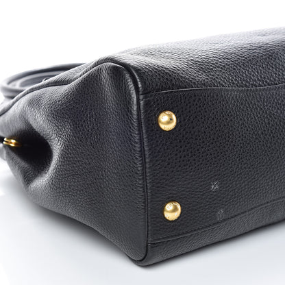 Prada Vitello Daino Top Handle Bag Black 5 of 11