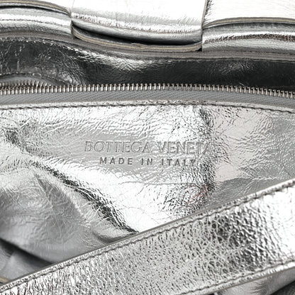 Bottega Veneta Metallic Lambskin Maxi Intrecciato Cassette Crossbody Bag Silver 5 of 10