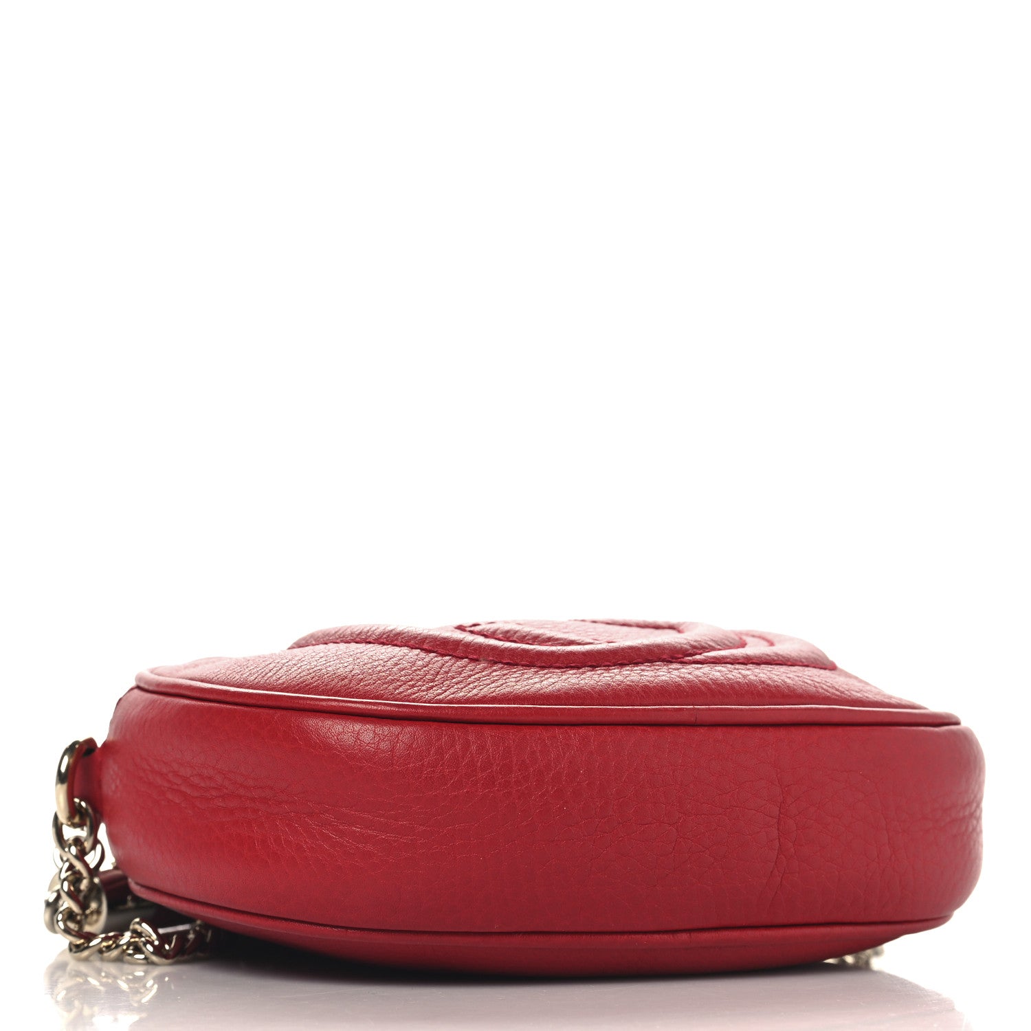 Gucci Pebbled Calfskin Mini Soho Chain Bag Tabasco Red 4 of 12