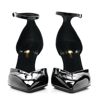 Saint Laurent Patent Opyum D'Orsay Pumps 36 Black 2 of 9