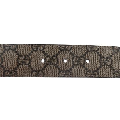 Gucci GG Supreme Monogram Plutone Calfskin Double G Reversible 37mm Belt 85 34 Beige Ebony New Acero 6 of 6