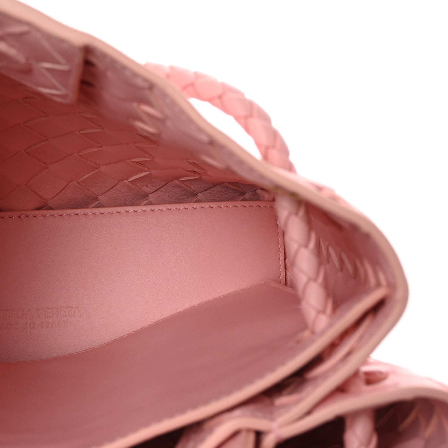Nappa Intrecciato Small Andiamo Shoulder Bag Lotus