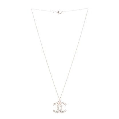 Chanel Baguette Crystal CC Necklace Light Gold 3 of 4