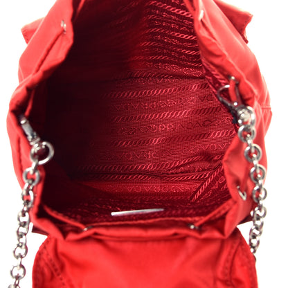 Prada Nylon Vela Mini Crossbody Backpack Rosso 6 of 8