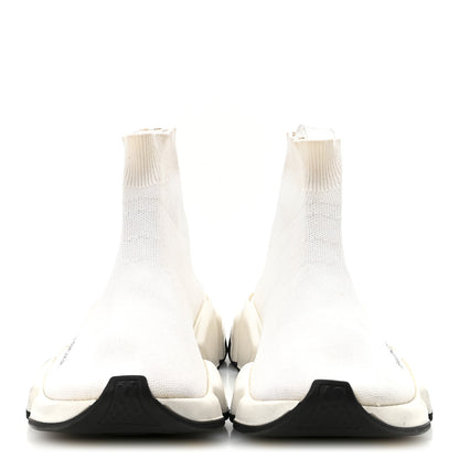 Balenciaga Technical 3D Recycled Knit Bi-Color Sole Womens Speed 2.0 Sneakers 38 White Black 3 of 8